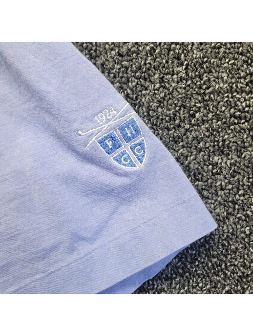 Vtg Polo Golf Ralph Lauren Shirt Men's Sz L Blue Vintage Lisle FHCC Golf Club